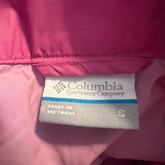 Columbia pink nylon hoodie zip up windbreaker - Picture 5 of 6